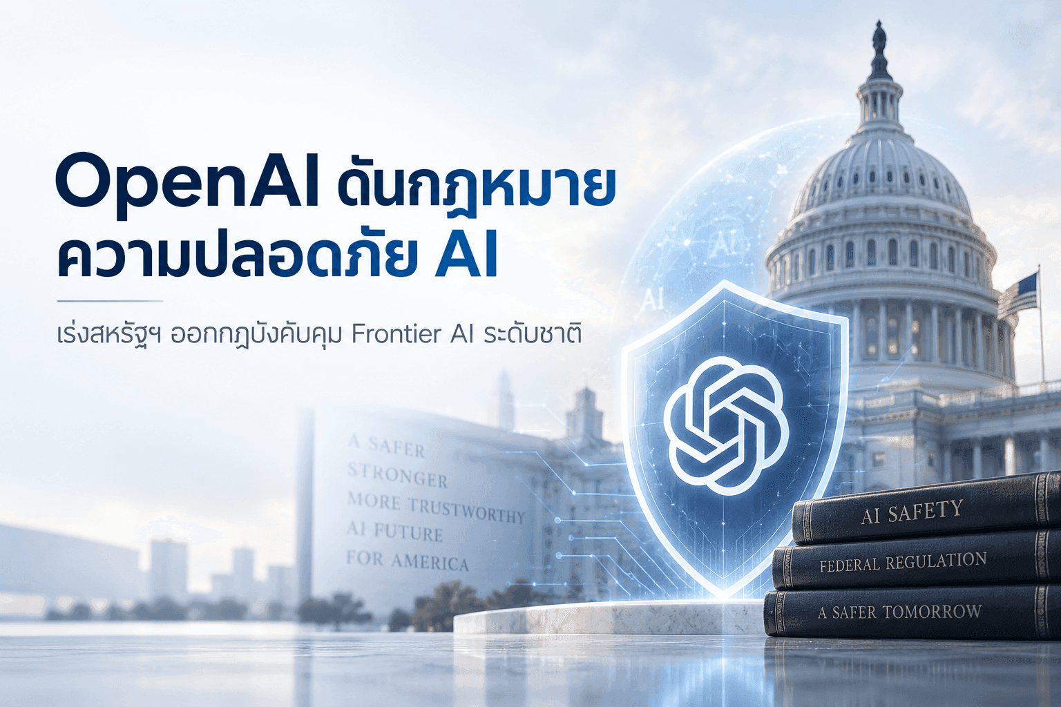 OpenAI เปลี่ยนทิศ! ชงรัฐบาลสหรัฐฯ ออกกฎหมายบังคับควบคุมความปลอดภัย AI ระดับชาติ