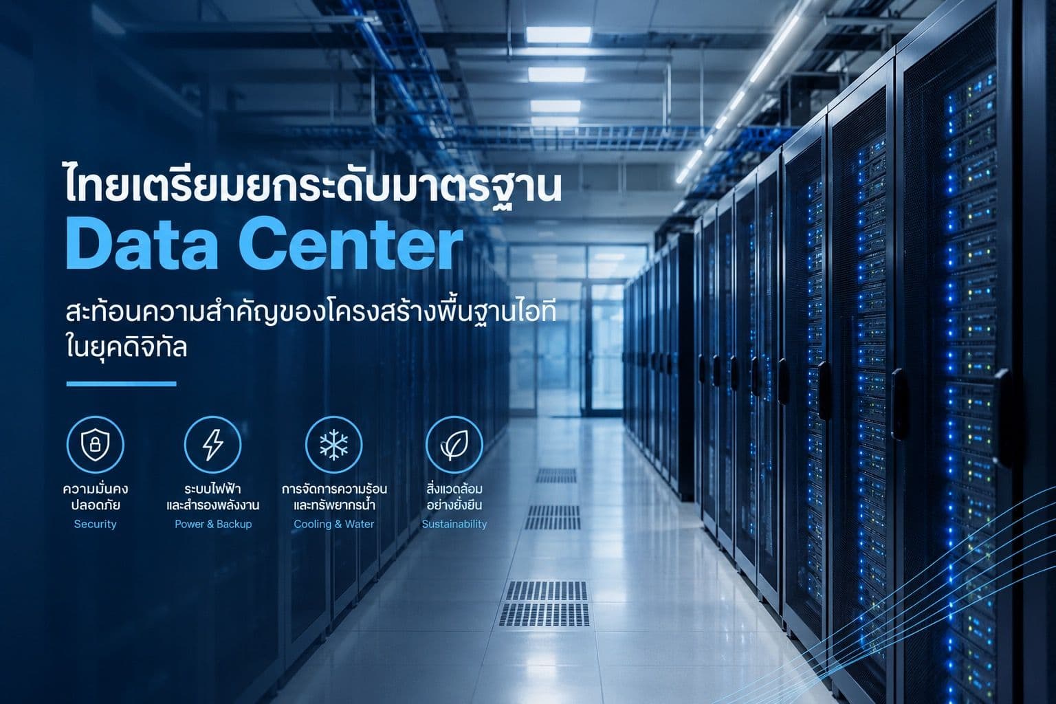 ไทยเตรียมยกระดับมาตรฐาน Data Center สะท้อนความสำคัญของโครงสร้างพื้นฐานไอทีในยุคดิจิทัล