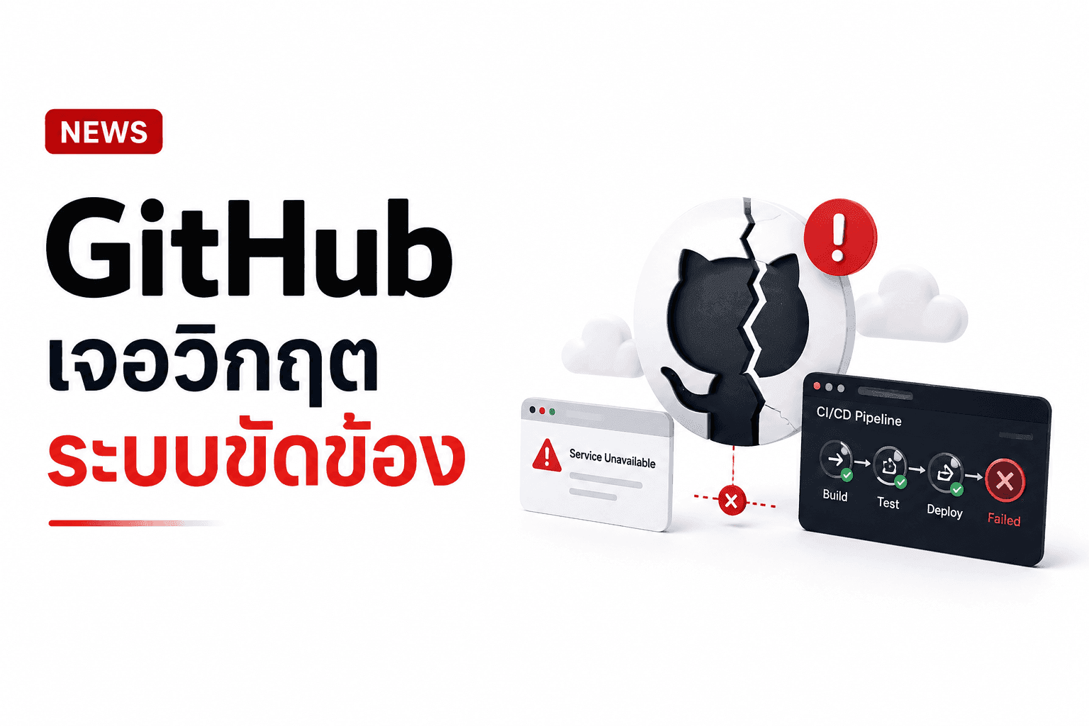 ระบบ Enterprise Identity ล่มหนัก! GitHub เจอวิกฤตระบบขัดข้องยาวนานหลายชั่วโมง