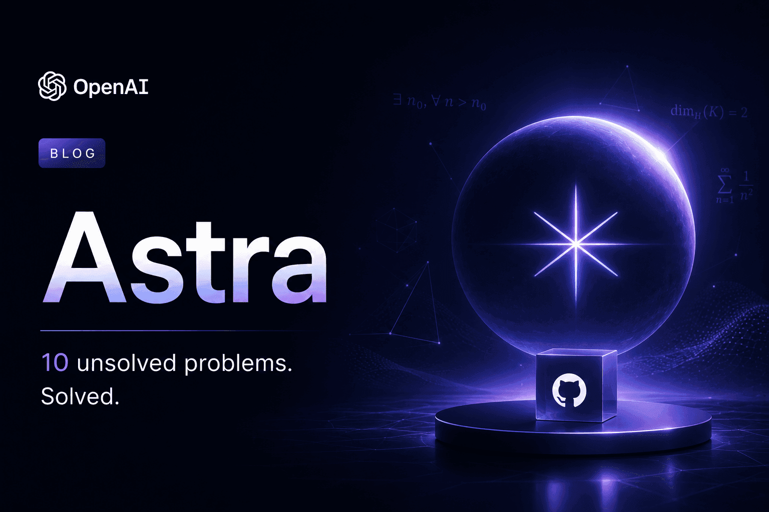 OpenAI "Astra" สร้างประวัติศาสตร์ ไขโจทย์คณิตศาสตร์ระดับโลก 10 ข้อรวด