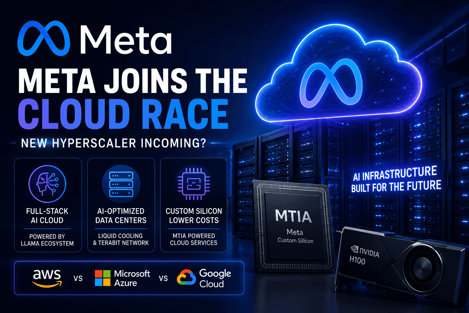 ลุยสมรภูมิคลาวด์! Meta เตรียมท้าชน AWS, Azure, Google ผันตัวเป็น "Hyperscaler" รายใหม่ของโลก