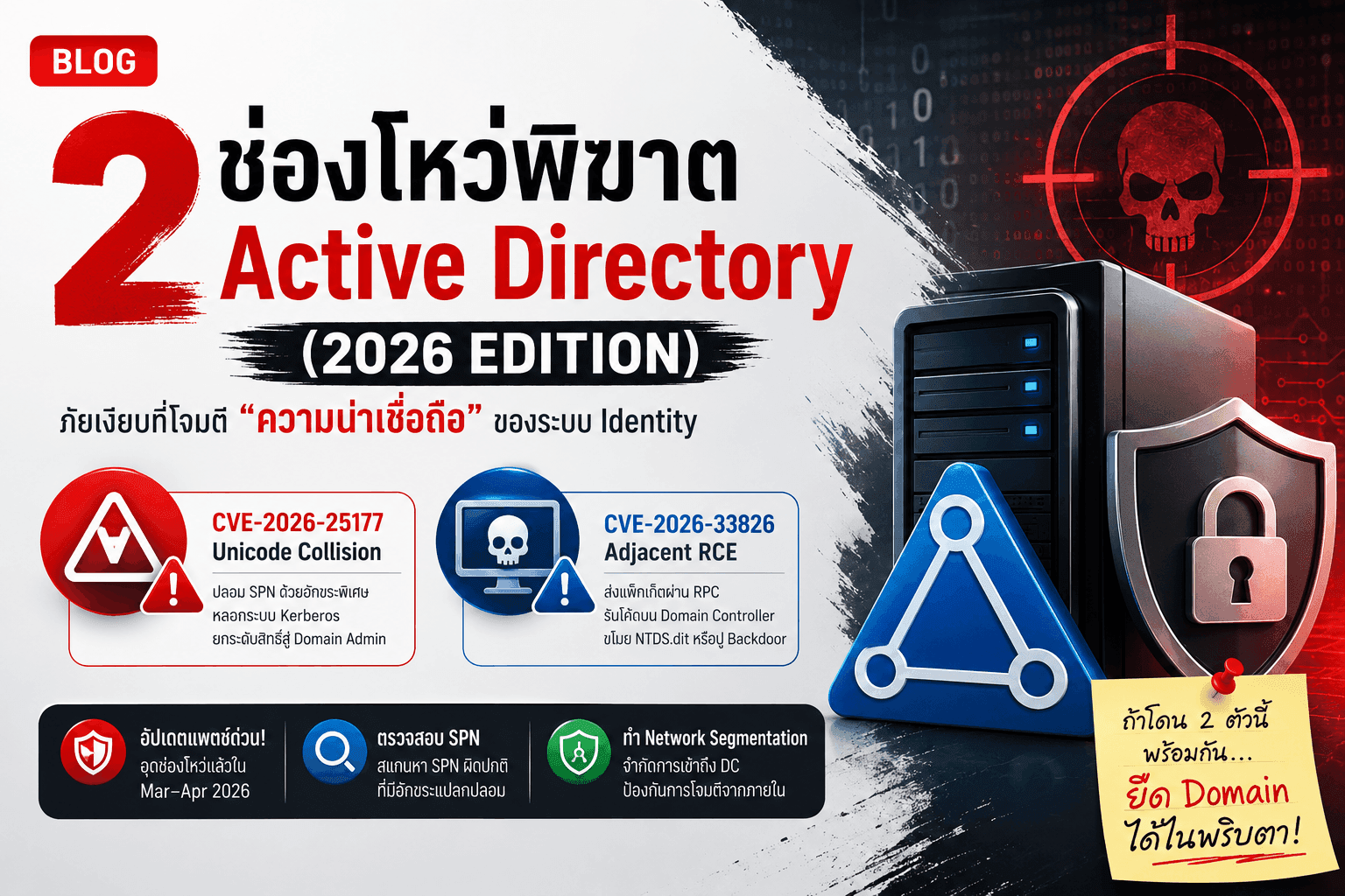 เจาะลึก 2 ช่องโหว่พิฆาต Active Directory