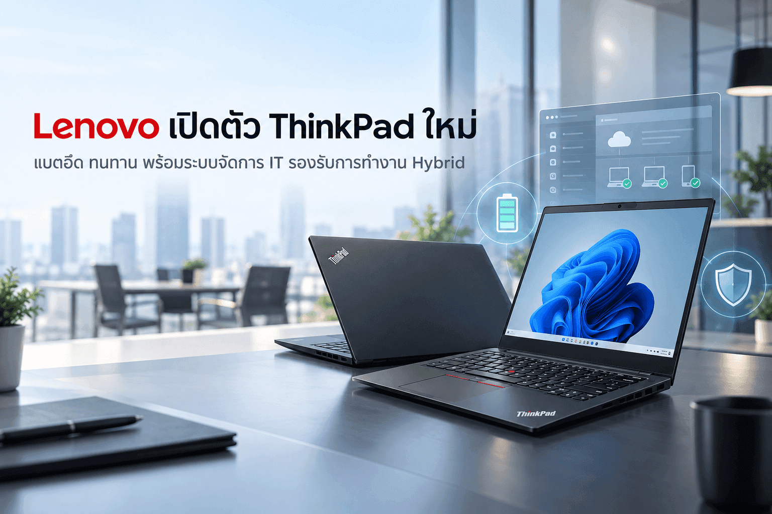 Lenovo เปิดตัว ThinkPad รุ่นใหม่ เน้นแบตเตอรี่และความทนทานสำหรับองค์กร
