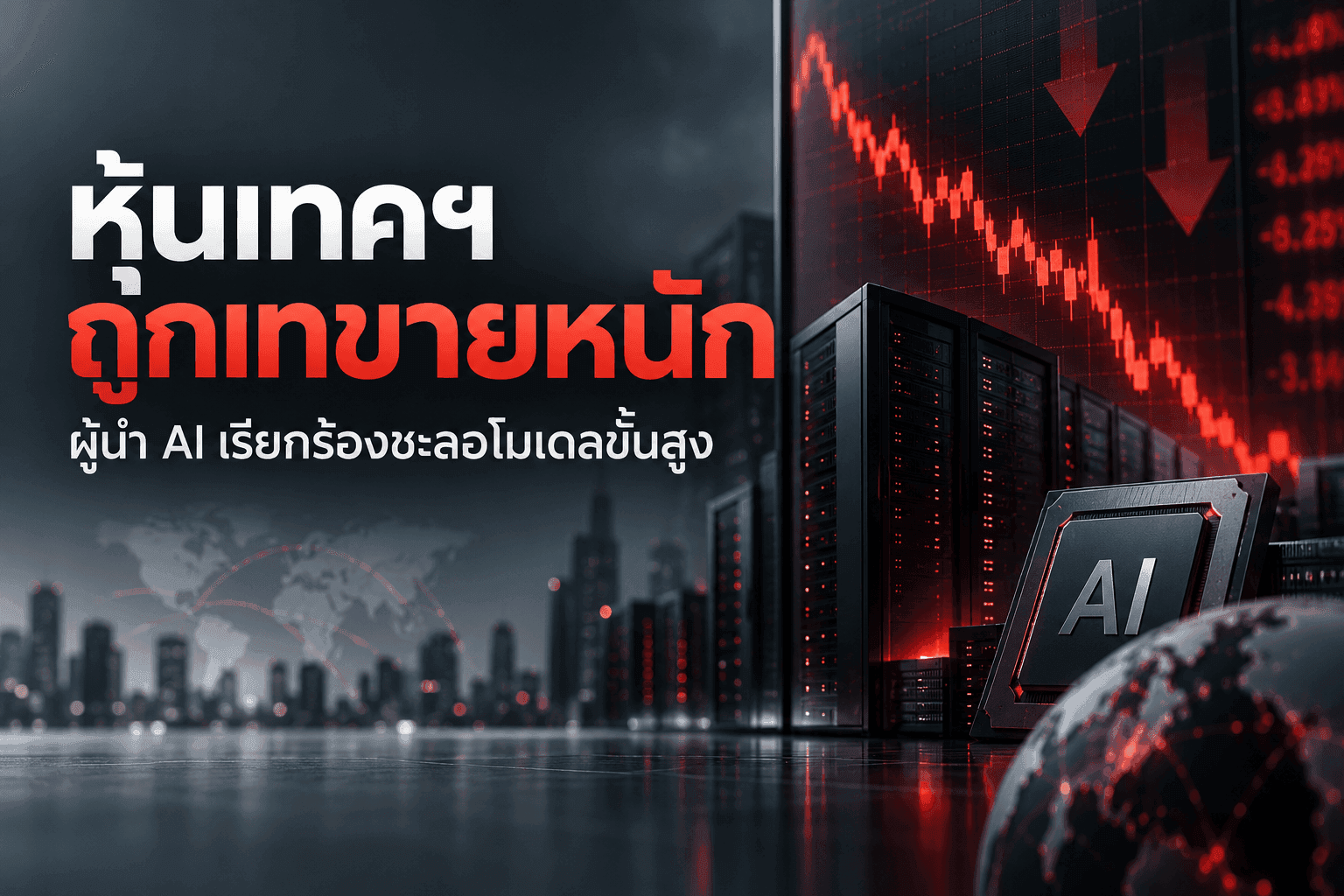 แรงสะเทือนวงการ! หุ้นชิป AI ร่วงยกแผง หลังผู้นำ AI เรียกร้องให้ชะลอการพัฒนาโมเดล