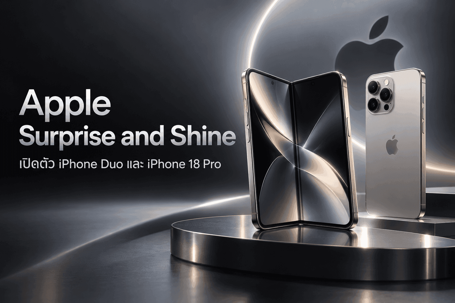 สรุปงาน Apple 'Surprise and Shine': เปิดตัว 'iPhone Duo' สมาร์ตโฟนจอพับรุ่นแรก และ iPhone 18 Pro