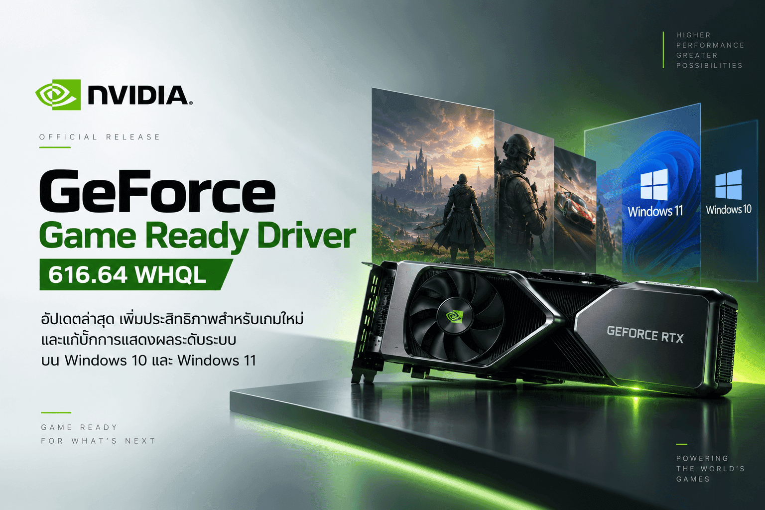 NVIDIA ปล่อยไดรเวอร์ใหม่ GeForce 616.64 WHQL รองรับ NBA 2K27 และแก้บั๊กเบราว์เซอร์กะพริบ