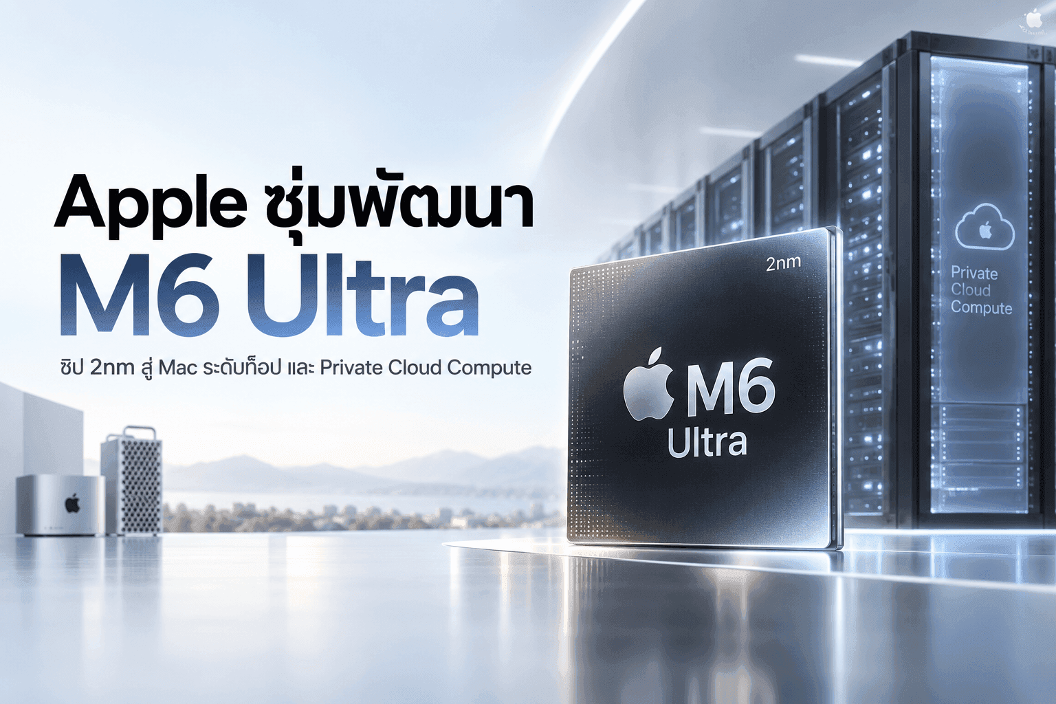 Apple ซุ่มพัฒนาชิป 'M6 Ultra' สถาปัตยกรรม 2nm พร้อมเทคโนโลยีระบายความร้อนระดับ Data Center