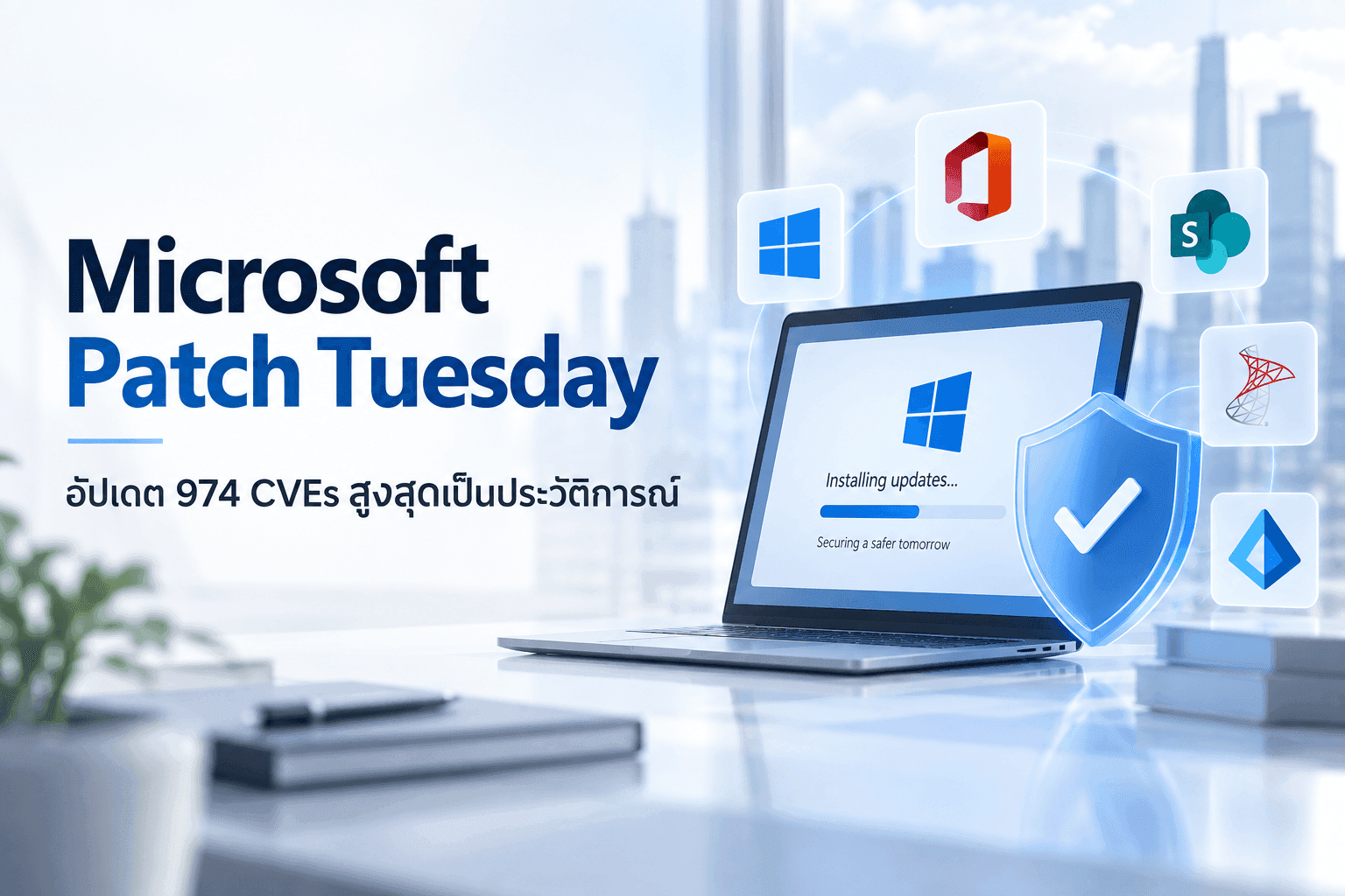 Microsoft ออกแพตช์ความปลอดภัยประจำเดือน กวาดล้างช่องโหว่พุ่งสูงประวัติการณ์ 974 รายการ